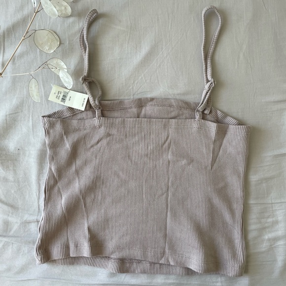 (2/$22) Cropped square neck ribbed cami - Picture 3 of 3